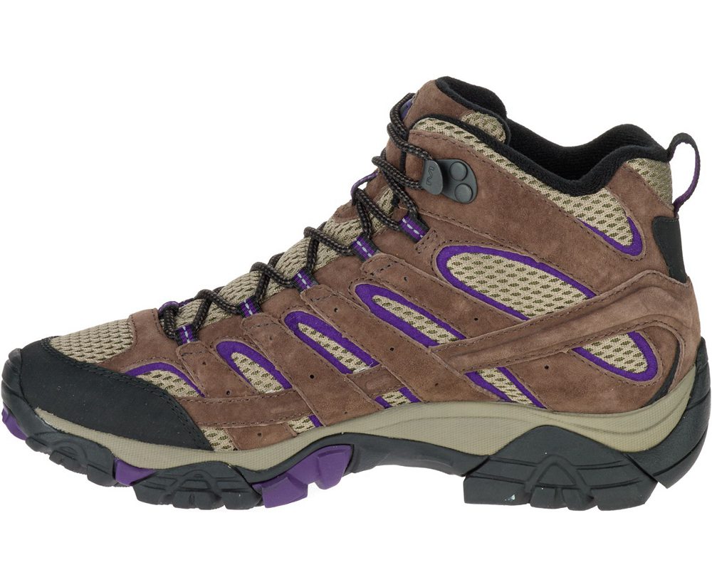 Merrell Boots Brown - Moab 2 Mid Ventilator - Womens 39YUQZMEH